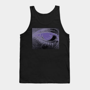 Purple Eye Edit - Relief Print Style - Photography Tank Top